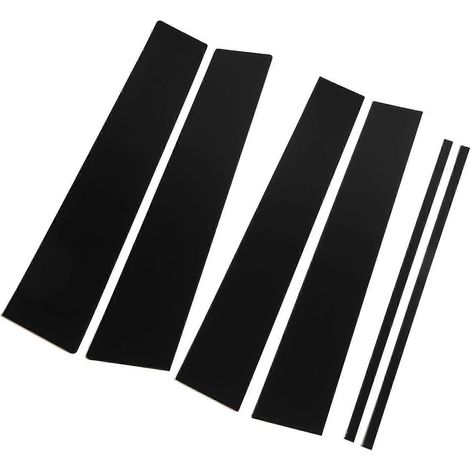 6-teiliges Set Türverkleidungsleisten für die B-Säule, glänzend schwarz, aus Polycarbonat, Fensterpfostenschutzabdeckung für Toyota Hilux (2015 bis 2023)