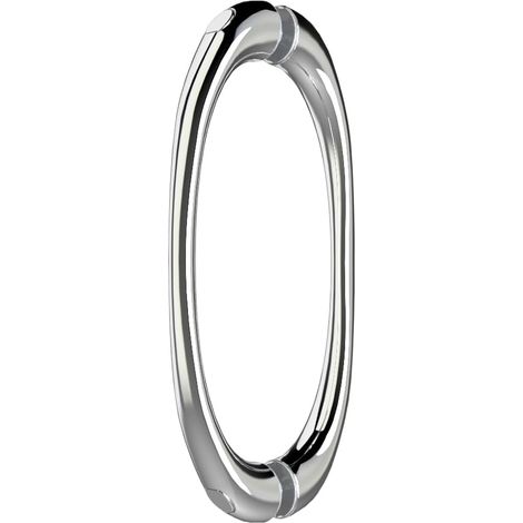 Poignée de porte de douche—Longueur : 175 mm,Entraxe : 145 mm. Poignée pour porte en verre courbé, matériau en alliage de zinc, finition chromée