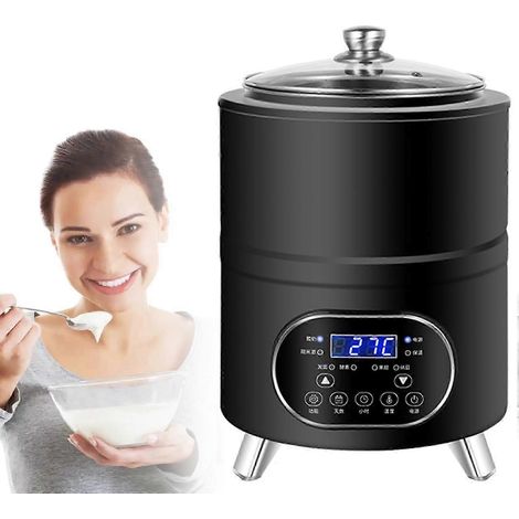 Yaourtière professionnelle grande capacité 12 L avec écran LCD intelligent et contrôle de la température et du temps, en acier inoxydable (1/4)