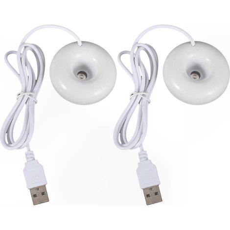 Mini-Luftbefeuchter mit USB-Anschluss in Form eines weißen Donuts, Luftreiniger für Büro, Zuhause und Reisen, kompaktes Design fürs Büro (1/5)