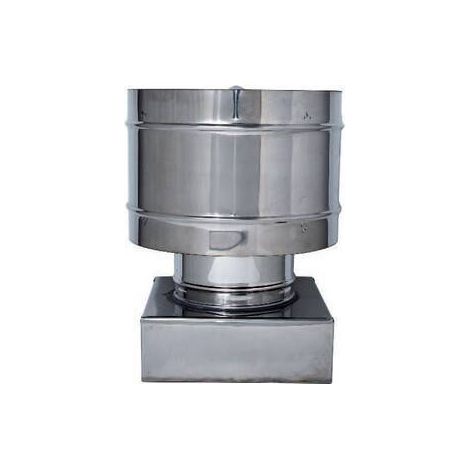 C FUMAIOLO A BOTTE INOX QUADRO INOX 25X25CM