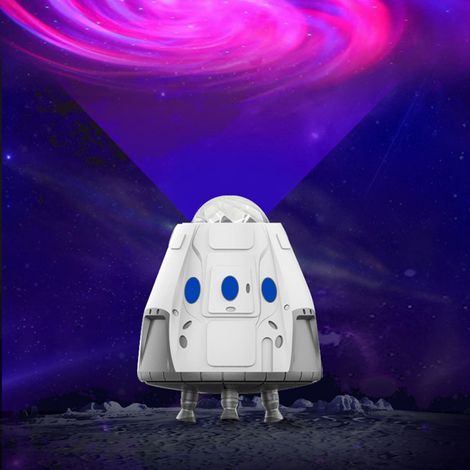Veilleuse étoilée en forme de capsule spatiale avec télécommande et projecteur lumineux pour chambre à coucher (1/5)