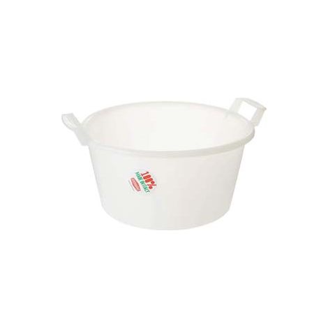 BACINELLA TONDA IN POLIETILENE COLORE NEUTRO- - ø cm.30x15,5h. da lt.7 - 4 pezzi STEFANPLAST
