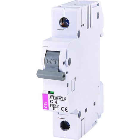 Interruttore automatico eti-polam etimat 6 1p c4 4A 1 polo