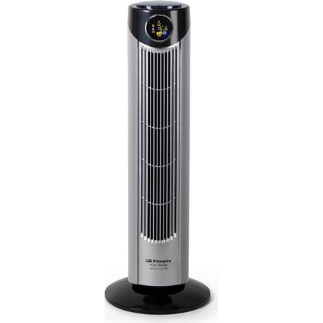 Ventilateur colonne Orbegozo TWM1010, 3 vitesses, télécommande, minuterie, affichage digital, 45W