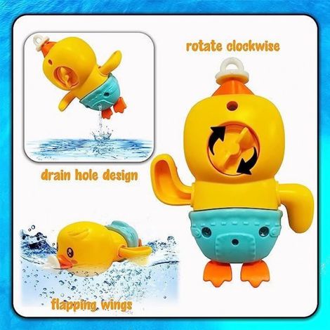 Toys de bain pour les enfants de 4 à 8 ans, Jouets de glissière de canard, bâtiment de piste murale Ensemble, cadeau d'anniversaire (1/4)