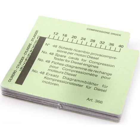 Fiches diagramme essence (50 pieces) pour compressiomètre AC 0100 - AC 0110 - CLAS Equipements