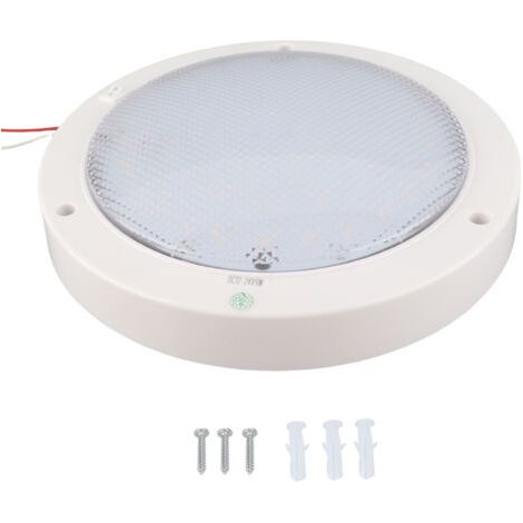 ZJchao 42leds Light Round Plafond 12V-24V DC 9W 840LM Haut-luminosité Panneau LED avec Base en Aluminium pour le Bateau à Domicile (Lumière blanche chaude 2700‑3200K) (1/5)