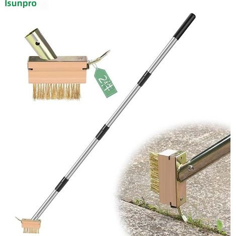 Brosse à désherber en fil d'acier pour fissures et interstices de jardin, outil désherbage (1/5)
