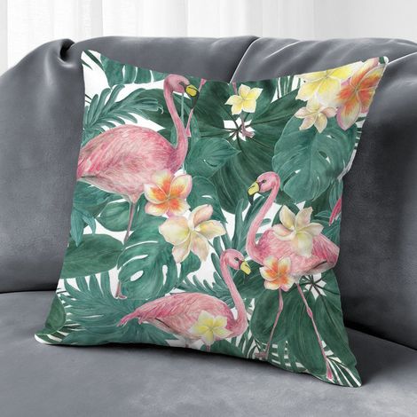 Housse de coussin floral papillon, décoration canapé-lit rustique,50×50cm (1/5)