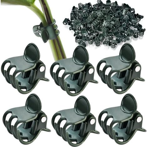 Lot de 100 clips pour plantes grimpantes, pour soutenir les tiges et les plantes grimpantes. (1/4)