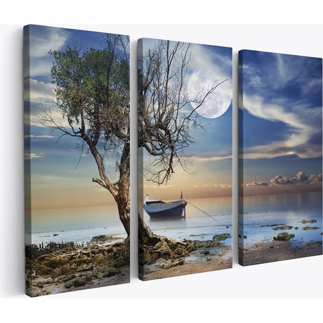 Tableau triptyque sur toile - Vue Mer (1/2)