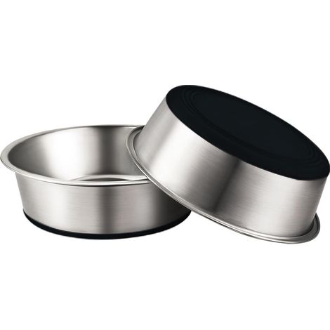 Filiyano-Gamelle pour chien en acier inoxydable 22 cm - Distributeur d'eau empilable et antidérapant pour petits et moyens chiens, chats, chiots (1/5)