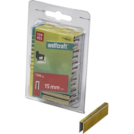 wolfcraft Punto dorso sottile, tipo 055 I 7166000 I Ideali per il fissaggio di tessuti e listelli di legno (1/4)