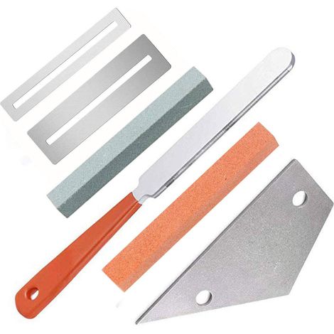 Kit de polissage pour guitare, comprenant : 1 lime à frettes, 1 outil de polissage des frettes et 2 protège-touches. (1/4)