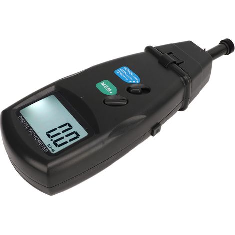 Compteur de vitesse à contact professionnel, compteur de vitesse numérique LCD portable, anémomètre, compteur de vitesse à large plage de mesure, mode contact + photoélectrique. (1/5)