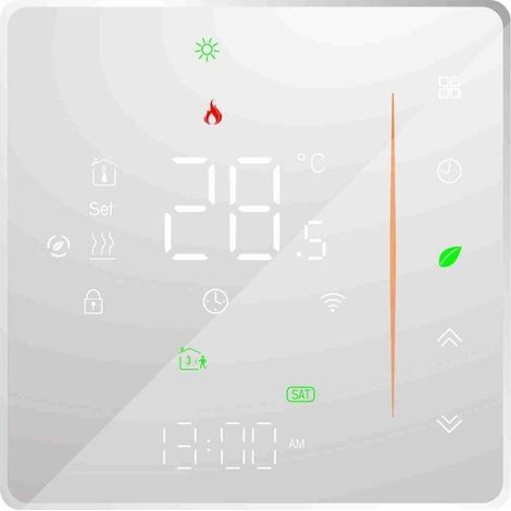 Thermostat WiFi Connecté, pour Chauffage au Sol Électrique Compatible avec Alexa et Google Home, Commande Vocale et Contrôle à Distance
