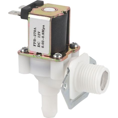 Électrovanne en plastique DN15 G1/2 CC 12 V, normalement fermée, avec interrupteur d'entrée d'eau (1/5)