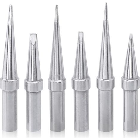 Lot de 6 Pointes à Souder ETA ETB ETH ETK ETO ETS Pointes de Soudure pour Panne de Fer à Souder Pointe de Fer à Souder de Remplacement Pointes Souder de pour Stations de Soudage (1/5)