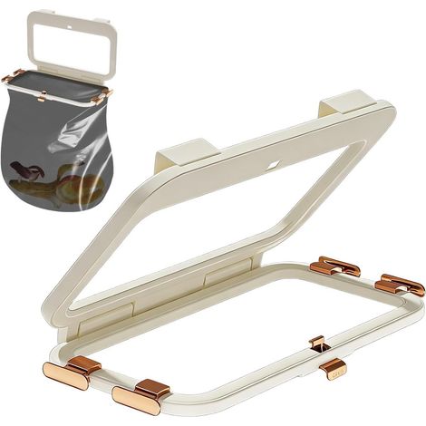 Support de Sacs Poubelle pour Porte de Placard - Support pliable pour bac à déchets  Accroche-sac à déchets pour salle de bain - pour cuisine salle de bain chambre tiroir balcon bureau dressing