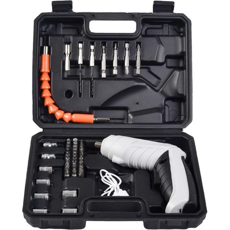 Tournevis électrique multifonctionnel, batterie au lithium rechargeable, kit d'outils portable pour le bricolage domestique (1/4)