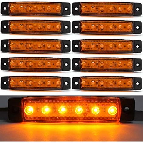 Biqing 10PCS Feu de Gabarit Remorque Jaune, LED Feux de Gabarit Indicateurs De Position 12V pour Camion Remorque Camion Bus Bateau (1/5)