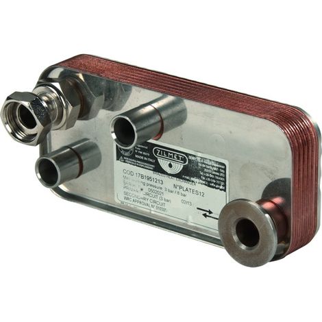 SCAMBIATORE SALDOBRASATO PER CALDAIA MURALE PIASTRE 12   ZILMET SPA