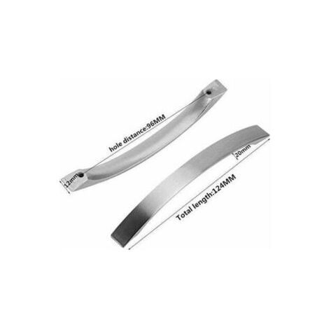 12er-Set Küchenschrankgriffe aus Edelstahl, 96 mm Achsabstand – Chrom-Türgriffe – Türgriffe aus gebürstetem Nickel, FLITI