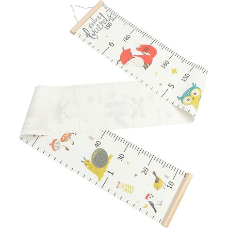 autocollant toise avec motif d'animaux de dessin animé pour mesurer la taille-200x20x0.01cm-White