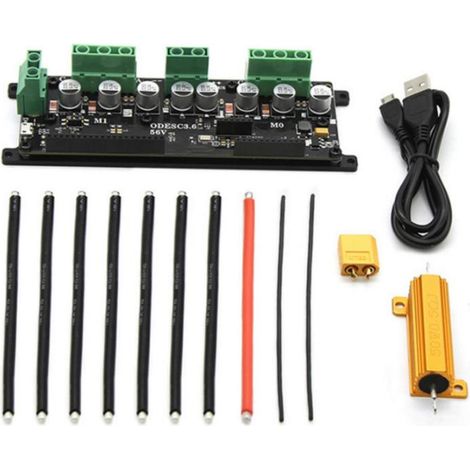 Irovami Contrôleur de moteur ODESC36 à double entraînement FOC BLDC haute puissance optimisé pour moteur sans balais, kit de module 8-56 V 50 A basé sur ODrive (1/5)