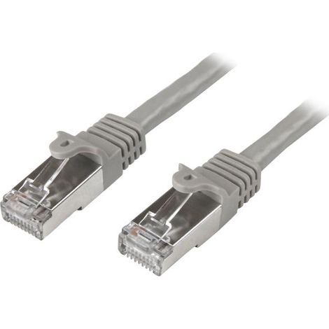 CABLE RESEAU CAT6 SFTP SANS   CROCHET DE 1 M - M/M - GRIS