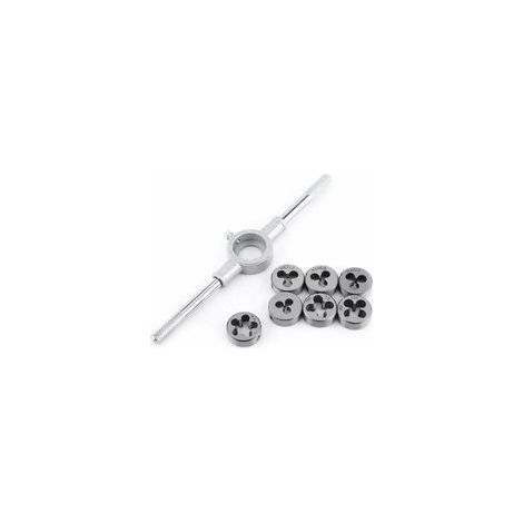 8PCS Vis - 8PCS Vis Die & Clé Clé Filetage Externe Traitement Taraudage Kit D'outils À Main (1/5)