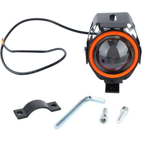 Phare avant LED moto 4 modes d'éclairage, ouverture unique 12-60V, spots anti-chocs rouges pour moto (1/5)