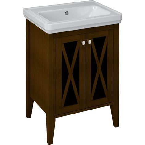 Meuble sous-vasque CROSS 55x81x43cm, hêtre (1/4)