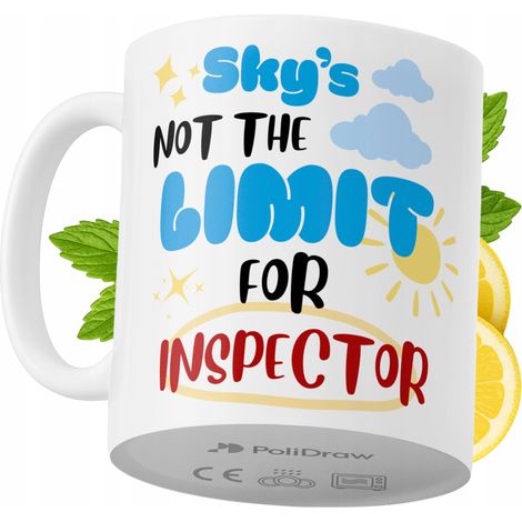 Taza para inspector. Divertida taza de café o té con diseño gráfico y texto humorístico. Taza ideal para cumpleaños, santos, días festivos. Taza premium para ocasiones especiales en casa, oficina, tra (1/5)