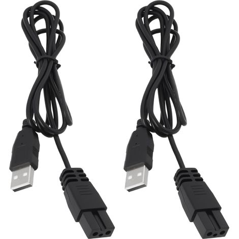 2pcs USB Charging Cable for Pool Vacuum Cleaner 1.2m 5V 1A 2 Pin Cable Compatible with Bestway Compatible with Lay-z-Spa (1/5)