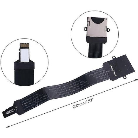 Câble d'extension flexible TF mâle vers Micro SD femelle FPC - 12 cm (1/4)
