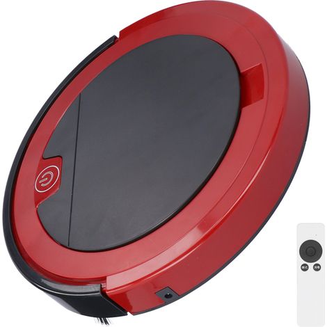 Aspirateur robot intelligent avec télécommande, rechargeable par USB, pour le balayage des sols (DC5V, rouge). (1/5)