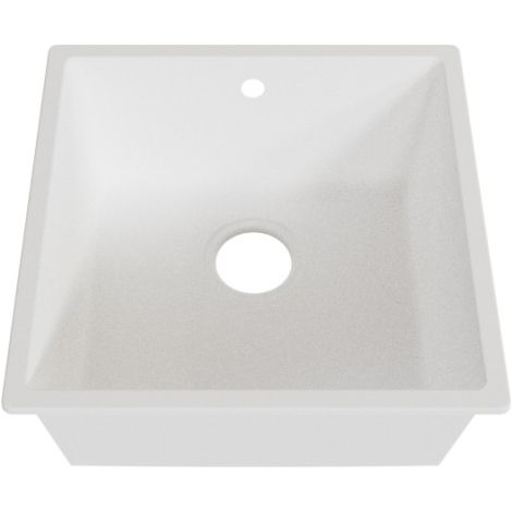 Cuve RESIROC - évier 1 bac sans égouttoir - 44 x 44 cm - Blanc