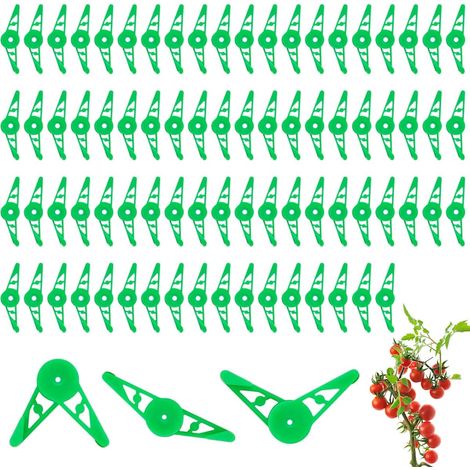 80 Pièces Tuteurs pour Plantes Ajustables Clips LST 360° Réglables pour Courber la Tige, Plioirs pour Plantes Idéal Jardin Potager, Serres, Plantes