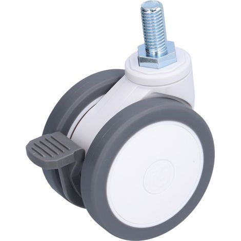 Roue universelle silencieuse TPR 3 pouces 75mm, roulette de remplacement, filetage M12 pour établi, Table d'art (1/5)