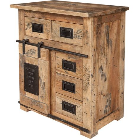 Kommode Mango 70x45x85 natur lackiert RAILWAY 111