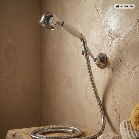 Ensemble de douche rétro nostalgique PaulGurkes avec pomme de douche et flexible (1/5)