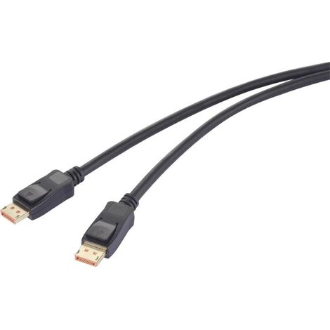 Câble de raccordement Trywise DisplayPort Fiche mâle DisplayPort 2.00 m noir RF-6562820 8K UHD Câble DisplayPort A691973 (1/3)