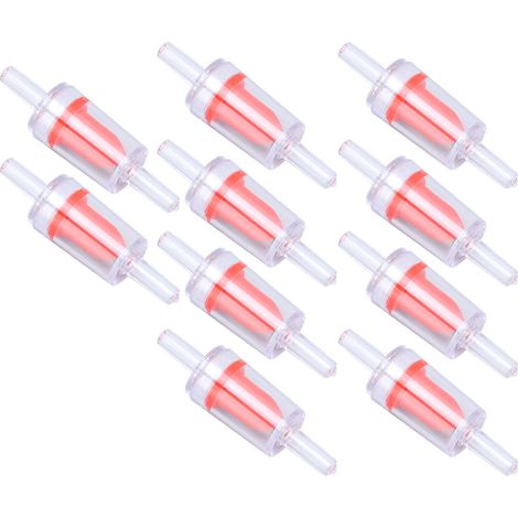 10 Stück Rückschlagventile 4 mm PP Luftpumpe Aquarium 1-Wege-Wasserstopp-Rückschlagventil für Fischbecken Rot (1/5)