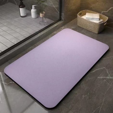 Tapis de sol ménager simple en terre de diatomées, tapis de salle de bain absorbant et antidérapant, à séchage rapide et facile à nettoyer - 40x60cm (terre de diatomées)