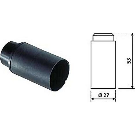 Douille E14 2A 250V corps lisse noir