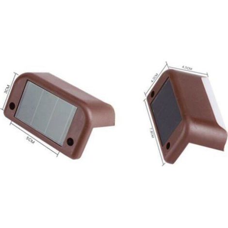 Lampes Solaires - 16 Pièces - Étanches IP65 - Pour Escaliers Terrasse Jardin - 8 x 5 x 4 cm - Blanc Chaud (1/5)