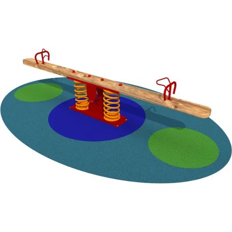 Gioco a molla Tobia 1051 EN 1176 H77cm 2 posti in legno e acciaio Giochipark