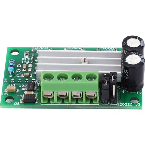 Contrôleur de vitesse pour moteur CC, module régulateur PWM avec bouton-poussoir 6 V 12 V 24 V 2 A (1/5)